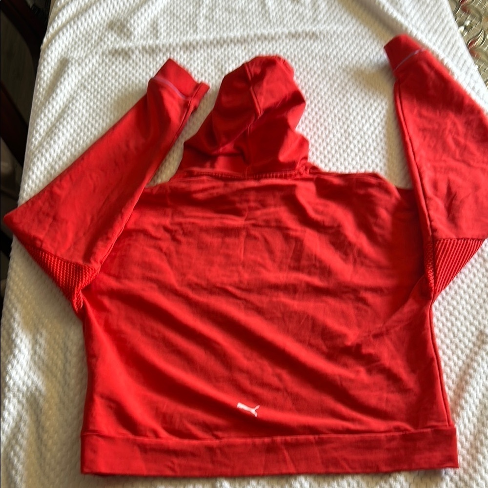Puma Red Crew Neck Sweater Long Sleeves - Picture 2 of 7
